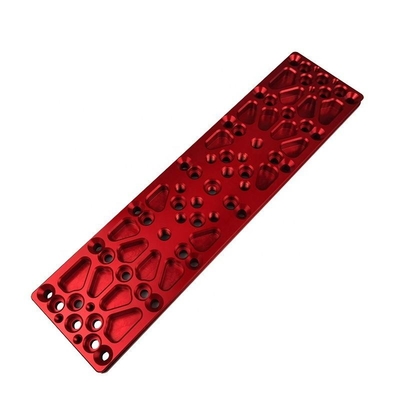 L'alluminio di montaggio lungo di macinazione lavorante delle parti di CNC del metallo di precisione placca rosso anodizza